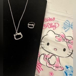 NWOT Hello Kitty Necklace & Ring Set